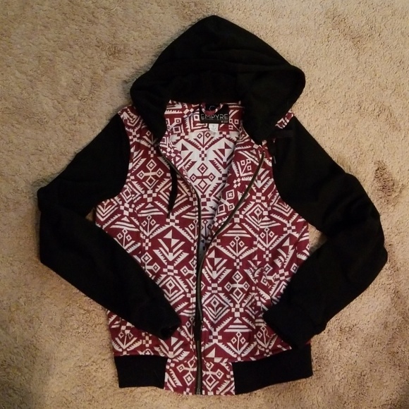 Aztec print hoodie jacket Juniors Size S - Picture 2 of 3